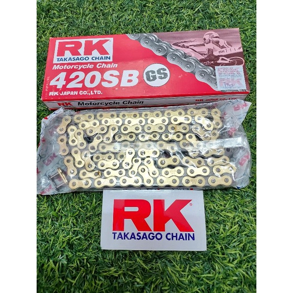 โซ่ RK420-120L GS สีทอง รับประกันแท้100% RK420-120ข้อ