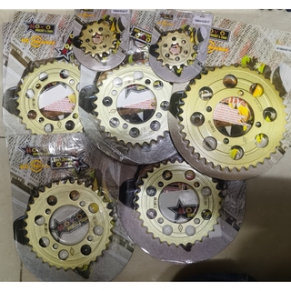 Lc135 RXZ Y100/110 SPROCKET 420 สีทอง 14T-41T เหล็กแข็ง ทนทาน (HOYO)