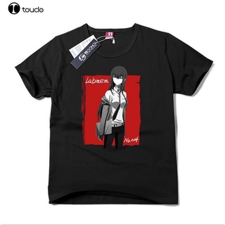 เสื้อยืดผ้าฝ้ายพิมพ์ลายขายดี เสื้อยืดแขนสั้นลําลอง พิมพ์ลาย Steins Gate Makise Kurisu คุณภาพสูง แฟชั่นฤดูร้อน สําหรับผู้