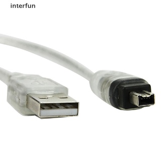 [ITFUN] สายเคเบิลอะแดปเตอร์ USB ตัวผู้ เป็น Firewire IEEE 1394 4 Pin ตัวผู้ ILink 1394