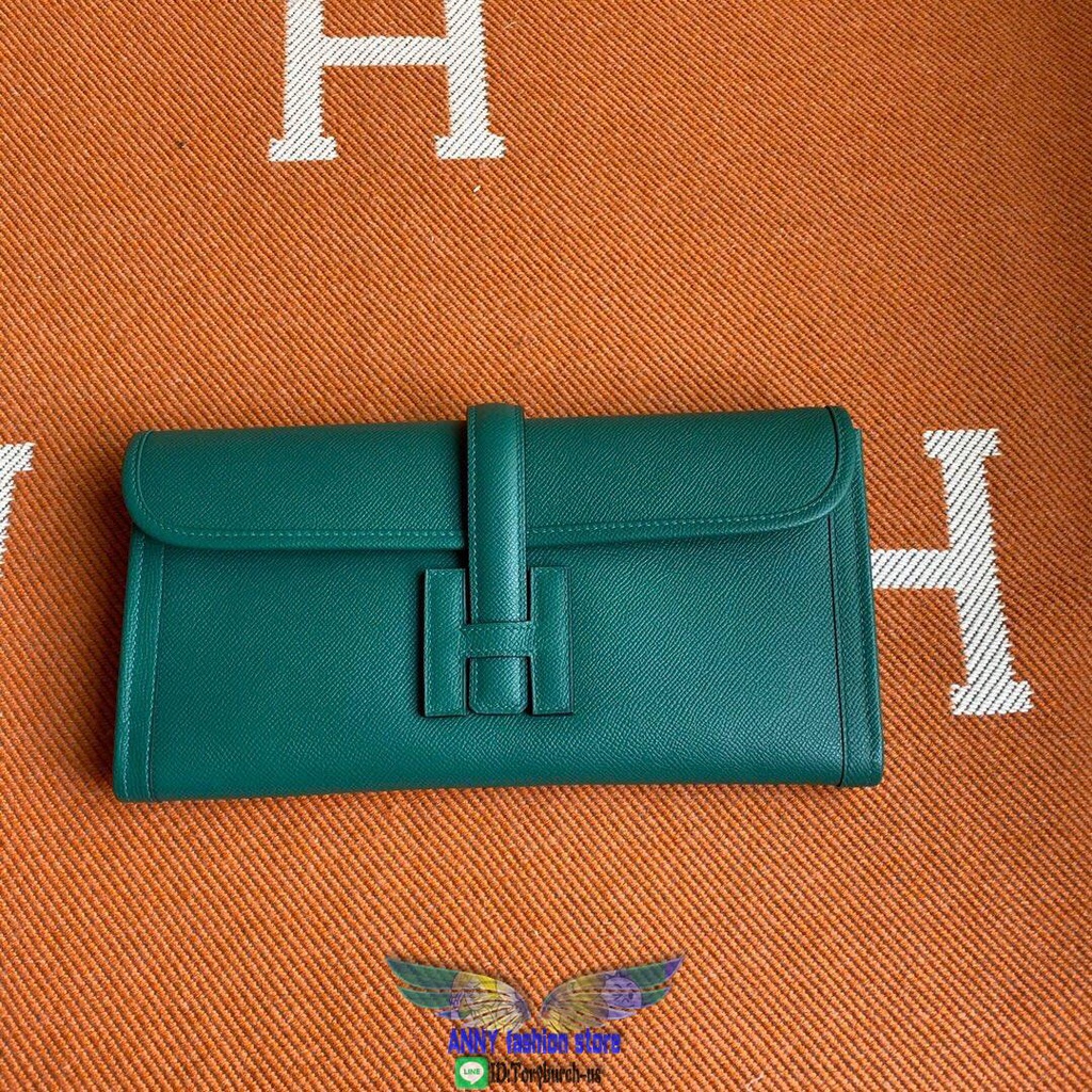 Herme_ Epsom Jige 29 clutch wristlet passport card holder long wallet purse handmade stich