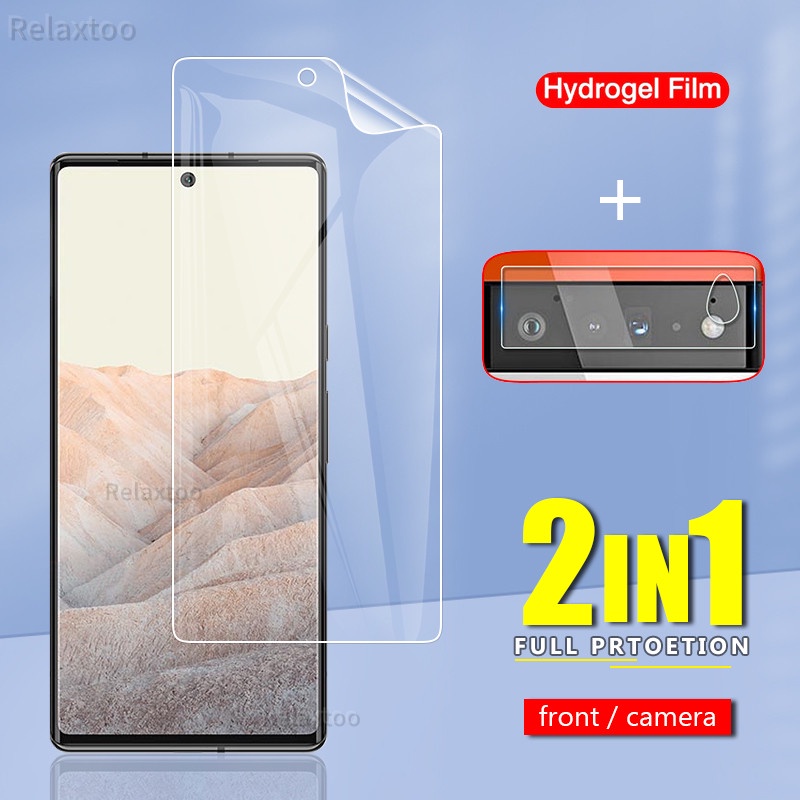 2in1 Front Soft Hydrogel Film For Google Pixel 6 Pro 6A 7 4A 5 5A Pixel7 Pro Pixel6 Pro 5G Rear Back Camera Lens Screen Protector Protective Film