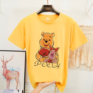 เสื้อยืดสีขาวBK-222-SHORT เสื้อยืดแขนสั้นพร้อมส่ง 8สี สกรีนลายการ์ตุน ผ้ายืดเด้งใส่สบาย ใส่ได้ทั้งหญิงและชาย *S-3XL  ส่ง