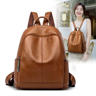 ♦✷✺Backpack Women s 2021 ผู้หญิงใหม่ กระเป๋าแฟชั่น กระเป๋าเป้ แฟชั่นเกาหลี ความจุขนาดใหญ่ หนังนิ่ม เดินทาง กระเป๋าเป้สะพ