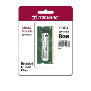 Transcend RAM-Memory DDR4-2666 SO-DIMM 8GB รับประกันตลอดอายุการใช้งาน-มีใบกำกับภาษี-TS2666HSB-8G