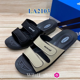 aerosoft  LA 2103  รองเท้าแตะสวมหญิง (35-41) สีดำ/ครีม ยอ