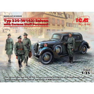 โมเดลประกอบ ICM Model ขนาด 1/35 ICM35539 Typ 320 (W142) Saloon with German Staff Personnel