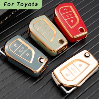 เคสกุญแจรีโมทรถยนต์ สําหรับ Toyota Camry RAV4 Auris Corolla Avensis Verso Yaris Aygo Scion TC IM 2015 2016