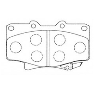 ผ้าเบรกหน้า TOYOTA LAND CRUISER 4.2,4.5 4WD VX80 (HZJ80) , FJ80 ปี 90-98 ผ้าเบรกยี่ห้อมีนเทกซ์