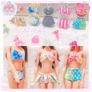 🌟 อัปเดตสินค้ามาใหม่ 🌟ชุดบาร์บี้👙👒🎀 ชุดว่ายน้ำตุ๊กตา บิกินี เสื้อผ้าบาร์บี้งานสวยมาก ผ้าไนลอนอย่างดี💯