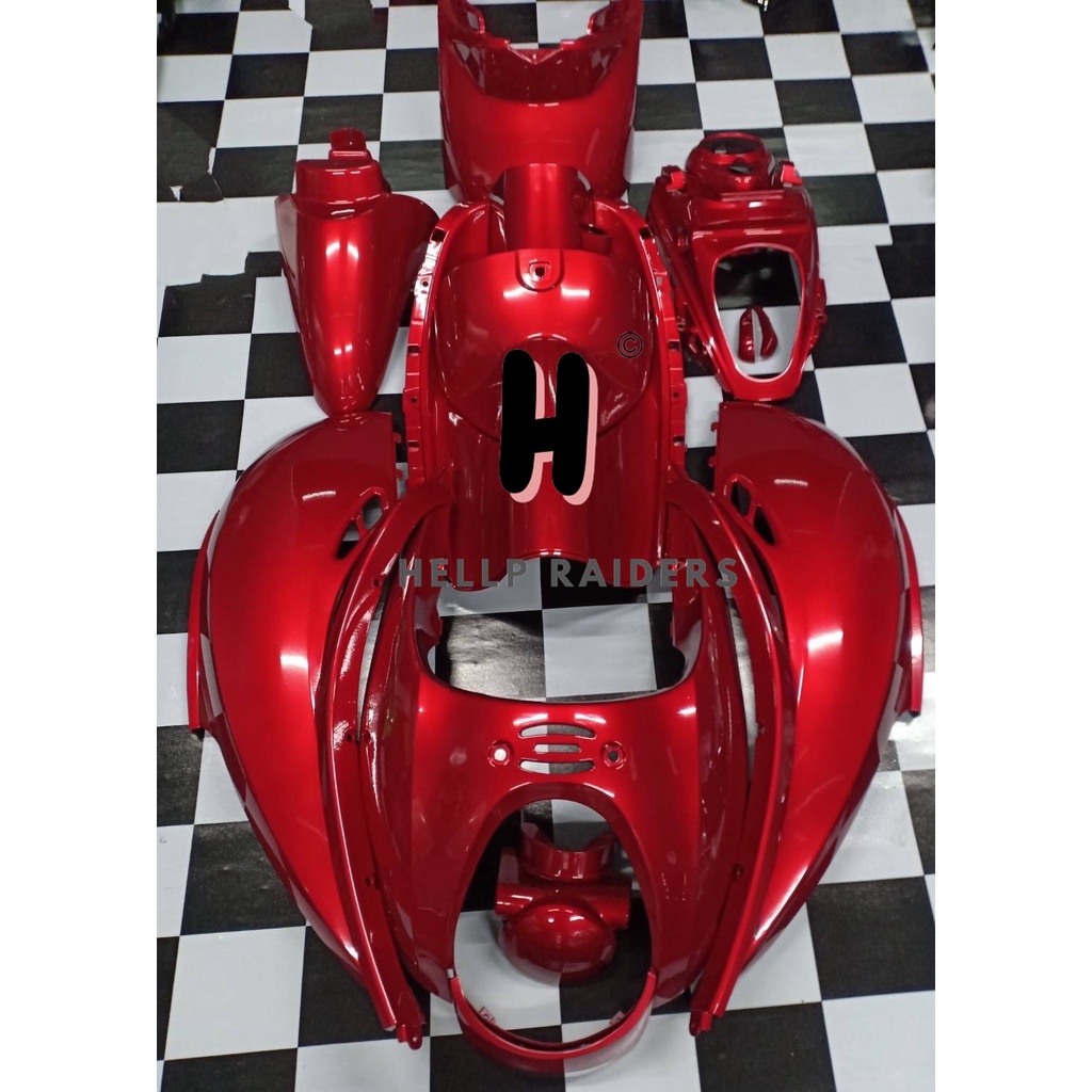 ชุดสี เฟรม ฮอนด้า สกู้ปปี้ ไอ ตัวเก่า  Honda Scoopy i ปี 2009-2011  ครบชุด 15 ชิ้น สีแดงแก้ว