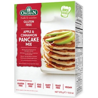 🔥HOT🔥 Orgran G/F Apple &amp;Cinnamon Pancake Mix 375g. แป้งแพนเค้กรสแอปเปิ้ลและอบเชย คุณภาพระดับพรีเมี่ยม