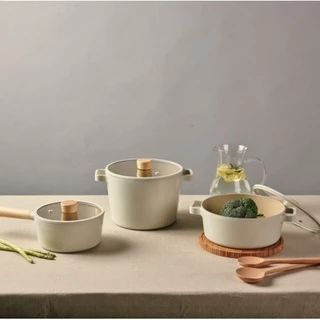 NEOFLAM FIKA Cast Aluminium IH Induction Ceramic Nonstick กระทะและกระทะ เครื่องล้างจานปลอดภัยไม่มี PFOA