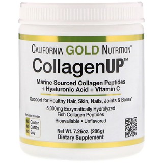 California Gold Nutrition, CollagenUP, Marine Collagen + Hyaluronic Acid + Vitamin C, Unflavored, 7.26 oz (206 g)