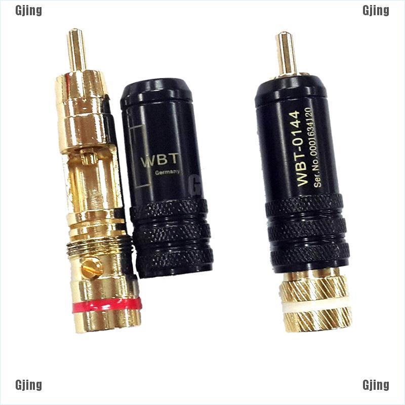 ◇WBT-0144 ล็อคปลั๊กชุบทอง บัดกรีปลั๊กเสียง/วิดีโอ