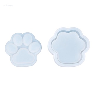 REDD   1 Set Cat Paw Storage Box Crystal Epoxy Resin Mold Handmade Jewelry Container Case Silicone Mould DIY Crafts Tool