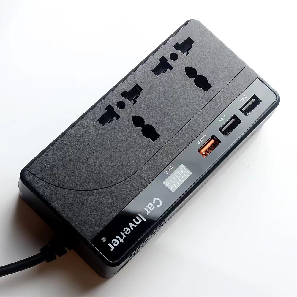 อินเวอร์เตอร์ หม้อแปลงไฟ12-24V 200W เครื่องแปลงไฟรถเป็นไฟบ้าน ตัวแปลงไฟรถ ใช้อุปกรณ์ไฟบ้านได้ในรถ DC 12V-24V to AC 220V - รูปที่ 2