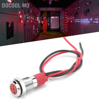 Docool Mo 8mm ไฟ Led กันน้ําไฟสัญญาณไฟกระพริบพร้อมสายเคเบิ้ลสีแดง