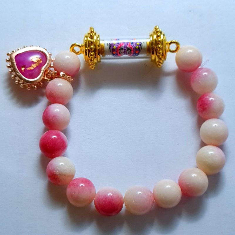 กำไลหินมงคลพร้อมตะกรุดเทพภมรจำแลงและตะกรุดสีผึ้งครูบากฤษณะ(คุณลูกค้าสามารถเลือกเปลี่ยนหินได้ครับ)