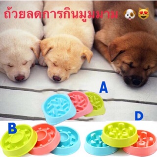 ชามอาหารสุนัข /แมว - ลดการกินมูมมาม 🐶💕  ขนาด L  20 cm*รุ่นสีหวานพาสเทล