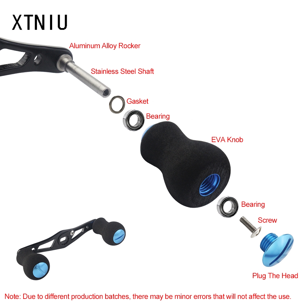 XTNIU Length 99mm 8*5mm Hole Fishing Reel Handle Aluminum Alloy Handle