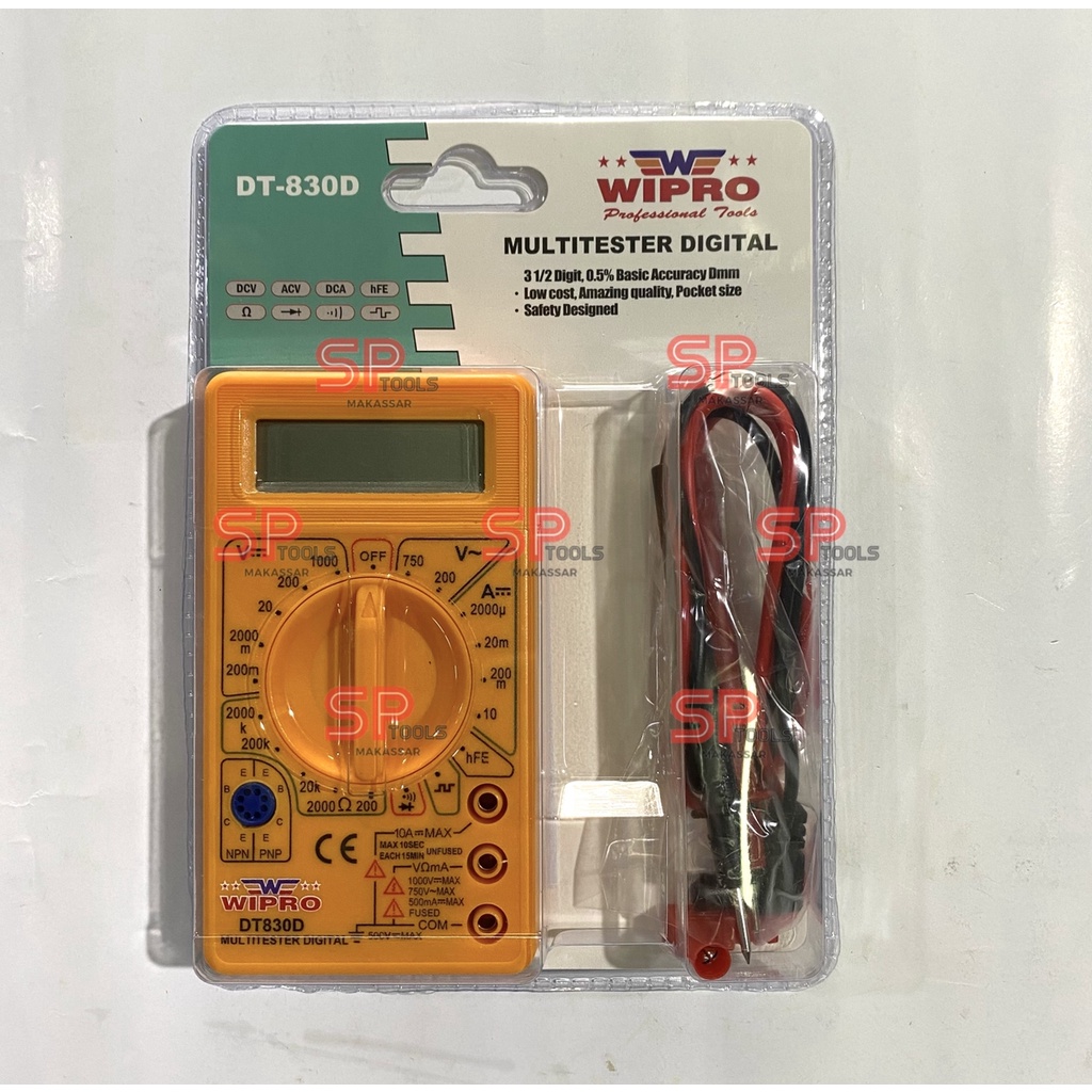 DIGITAL MULTI TESTER / MULTITESTER AVO METER / MULTIMETER WIPRO DT830D DT-830D DT 830D DT 830 D