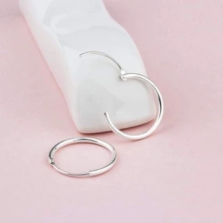 🇹🇭ร้านไทย🇹🇭 ( SV02 ) ต่างหูห่วง (Silver925) เงินแท้ 925 ไม่แพ้ วัดวงใน หนา 1.2 mm (ราคาต่อ1คู่)