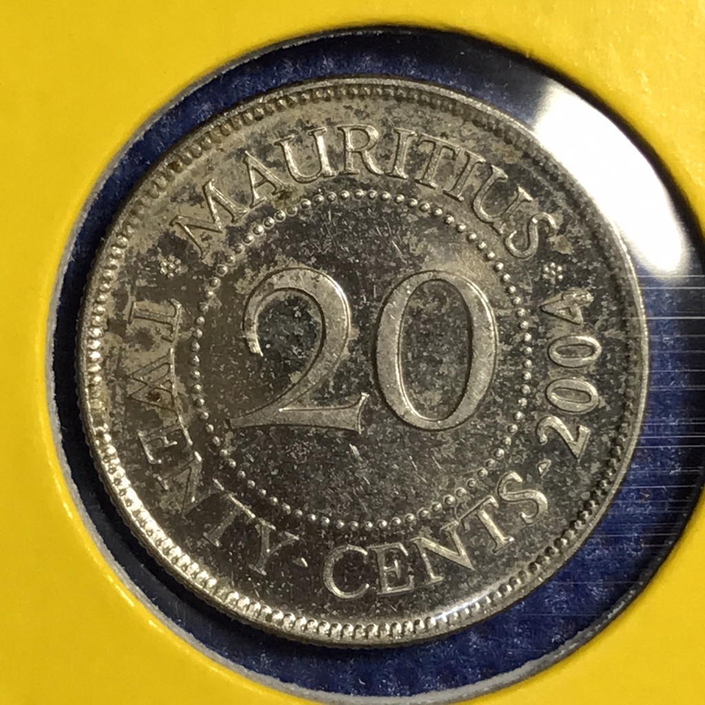 No.14652 ปี2004 MAURTIUS 20 CENTS เหรียญเก่า เหรียญต่างประเทศ เหรียญสะสม เหรียญหายาก ราคาถูก
