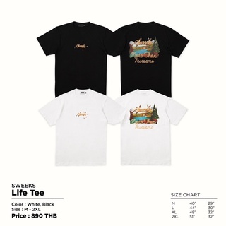 เสื้อยืดผ้าฝ้ายพิมพ์ลายแฟชั่น SWEEKS LIFE TEE ( ALL COLORS )