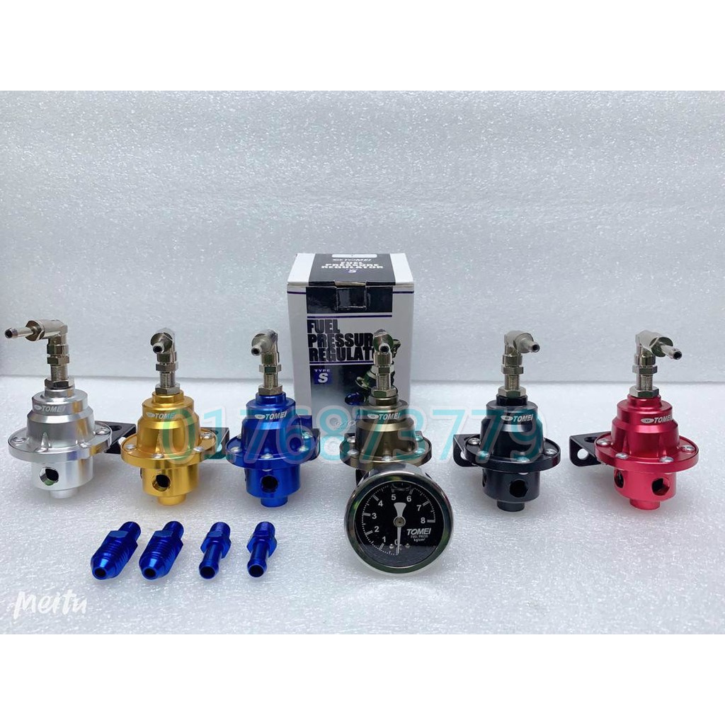TOMEI FUEL PRESSURE REGULATOR SARD FUEL PRESSURE REGULATOR ประเภท S พร้อมมิเตอร์น้ํามัน
