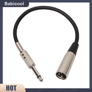 (Babicool) อะแดปเตอร์แจ็ค 3P Xlr Male Jack To 1/4นิ้ว 6.35มม. Female สําหรับไมโครโฟน