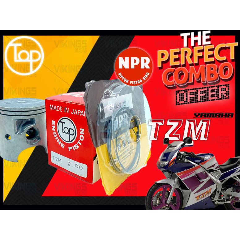 Tzm 150 TZM150 แหวนลูกสูบ นําเข้าจากญี่ปุ่น NPR STD - 2.00 YAMAHA