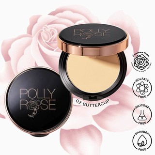 POLLY ROSE SPF30 PA++++ แป้งผสมรองพื้นไร้ซิลิโคน ไม่เป็นคราบ LIGHTWEIGHT FILM POWDER FOUNDATION SILICONE-FREE,