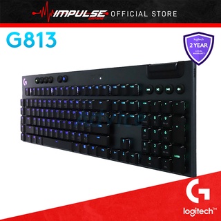 Logitech G813 LIGHTSYNC RGB คีย์บอร์ดเกมมิ่ง พร้อมสวิตช์ปุ่ม GL โปรไฟล์ต่ํา