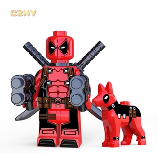 โมเดลฟิกเกอร์ Deadpool พร้อมสุนัข DC สีแดง ขนาดเล็ก เหมาะกับของขวัญ ของเล่นสําหรับเด็ก