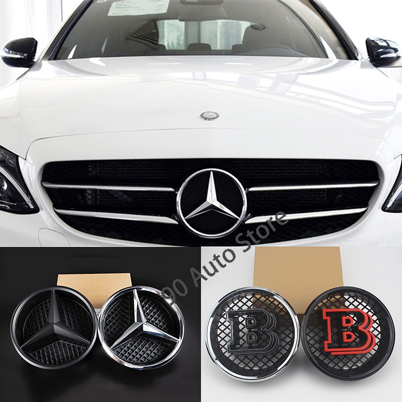 รถด้านหน้ากระจังหน้าป้ายสัญลักษณ์รูปลอกสําหรับmercedes Benz Brabus W166 W176 W204 W207 W212 W218 W24