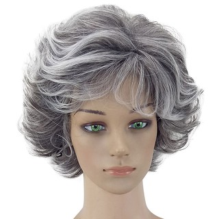 30cm Women Curly Wavy Short Wig Natural Synthetic Hair Masquerade Party Girl Cosplay Full Wigs