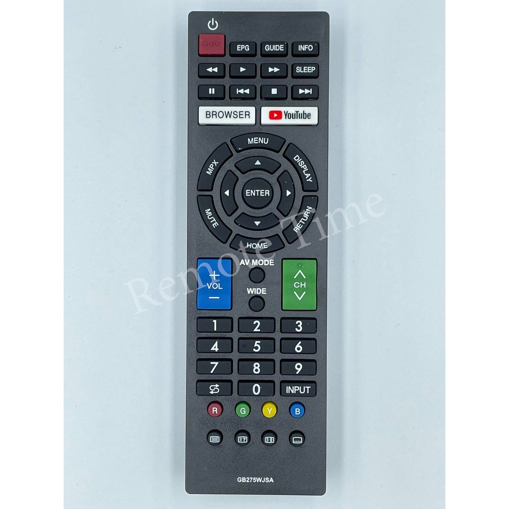 รีโมทใช้กับทีวี  Sharp รุ่น GB275WJSA มีปุ่ม  Browser / Youtube