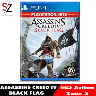 ASSASSINS CREED IV BLACK FLAG PLAYSTATION HITS แผ่นแท้ P4 เกม ps4 (มือสอง) แผ่นสวย