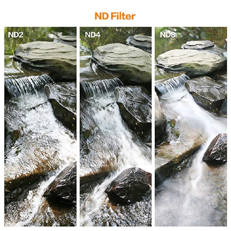 Vstar ND2 ถึง ND400(1-8.6 หยุด) ตัวกรองเลนส์ความหนาแน่นเป็นกลางตัวแปร Slim Fader ND2-400 กระจกออปติคอล