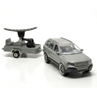 Majorette Volvo XC 90 + Radar Trailer - Silver Color /scale 1/61 (3 inches) no Package