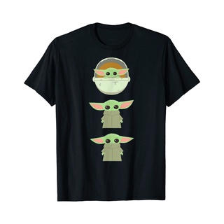 New Independent DIY Trend Star Wars The Mandalorian The Child Cartoon Poses T-Shirt Mens Cotton Short Sleeve Gildan T-s