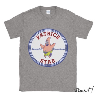 ผ้าฝ้ายคอกลมเสื้อยืด พิมพ์ลาย Spongebob Squarepants Patrick Starfrom S-4XL