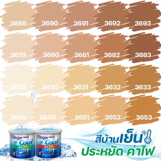 Beger คูลออลพลัส สีส้มอิฐ ฟิล์มด้าน ภายนอก+ภายใน ขนาด 1L สีทาบ้าน สีบ้านเย็น เกรด 10 ปี สีบ้านเย็น