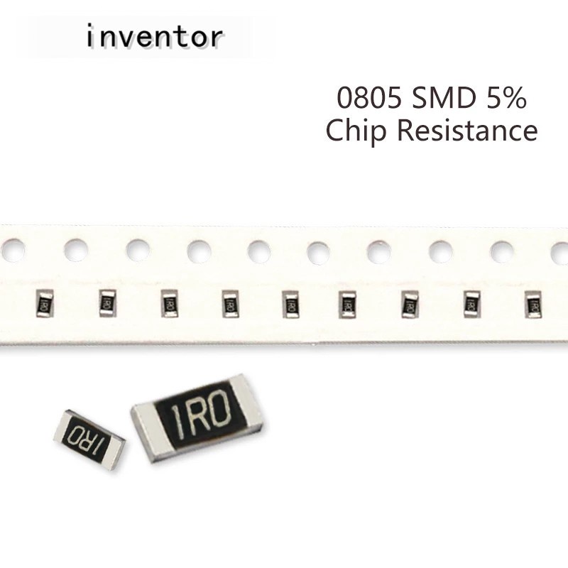 ชิปตัวต้านทานชิป 0805 Smd 1/4W 0R ~ 10M 0 10R 100R 220R 330R 470R 1K 4.7K 10K 47K 100K 0 10 100 330 