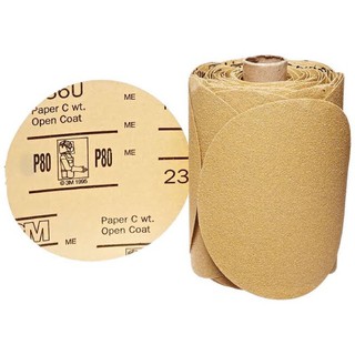 3M 236U กระดาษทรายกลมหลังกาว ขนาด 5" เบอร์ 80/ 120/ 180 (100 ชิ้น/ม้วน)