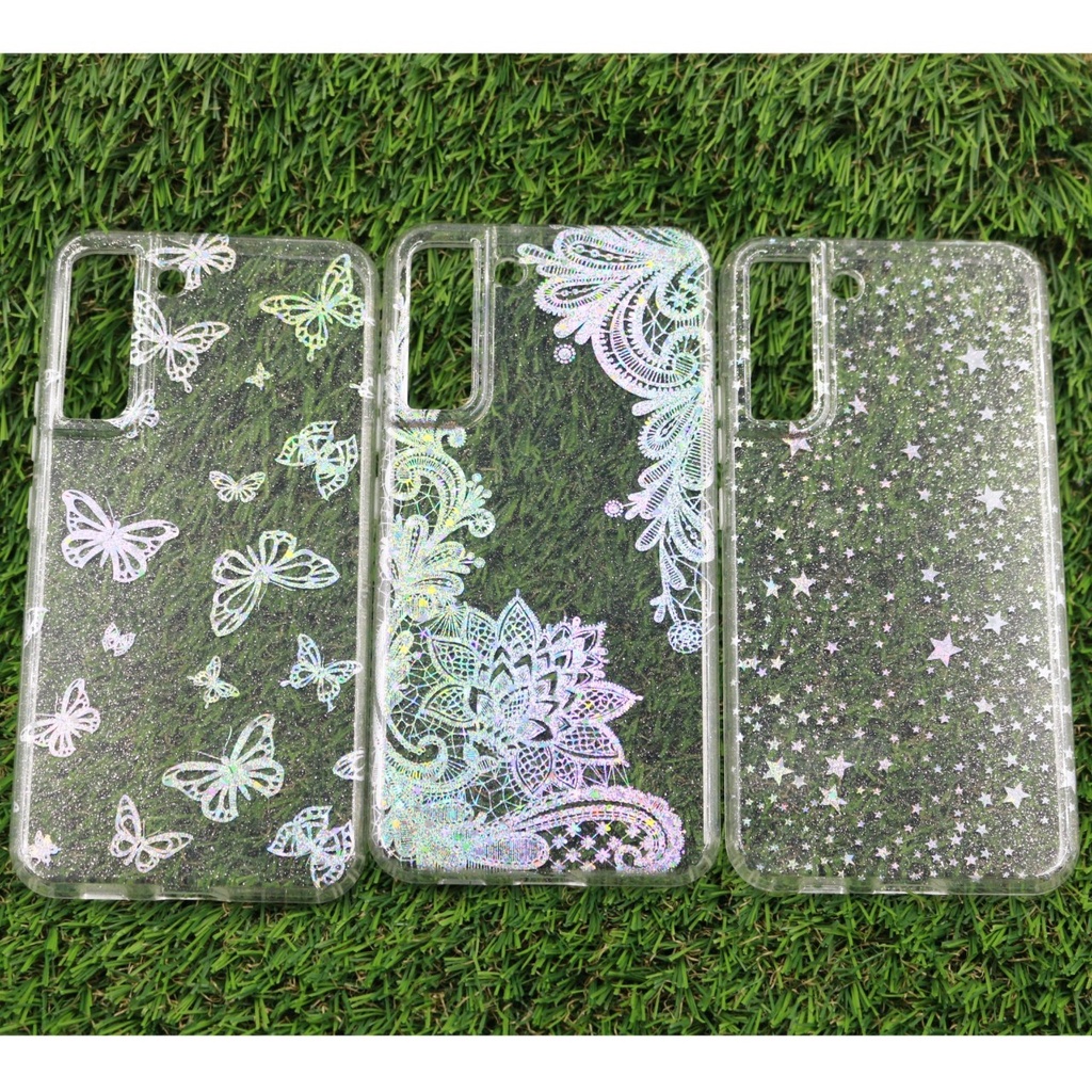 Case Samsung S22 / 22Plus / 22Utra 3D เคส หลังแข็ง ขอบนิ่ม กากเพชร 3มิติ ( พร้อมส่ง ในไทย )