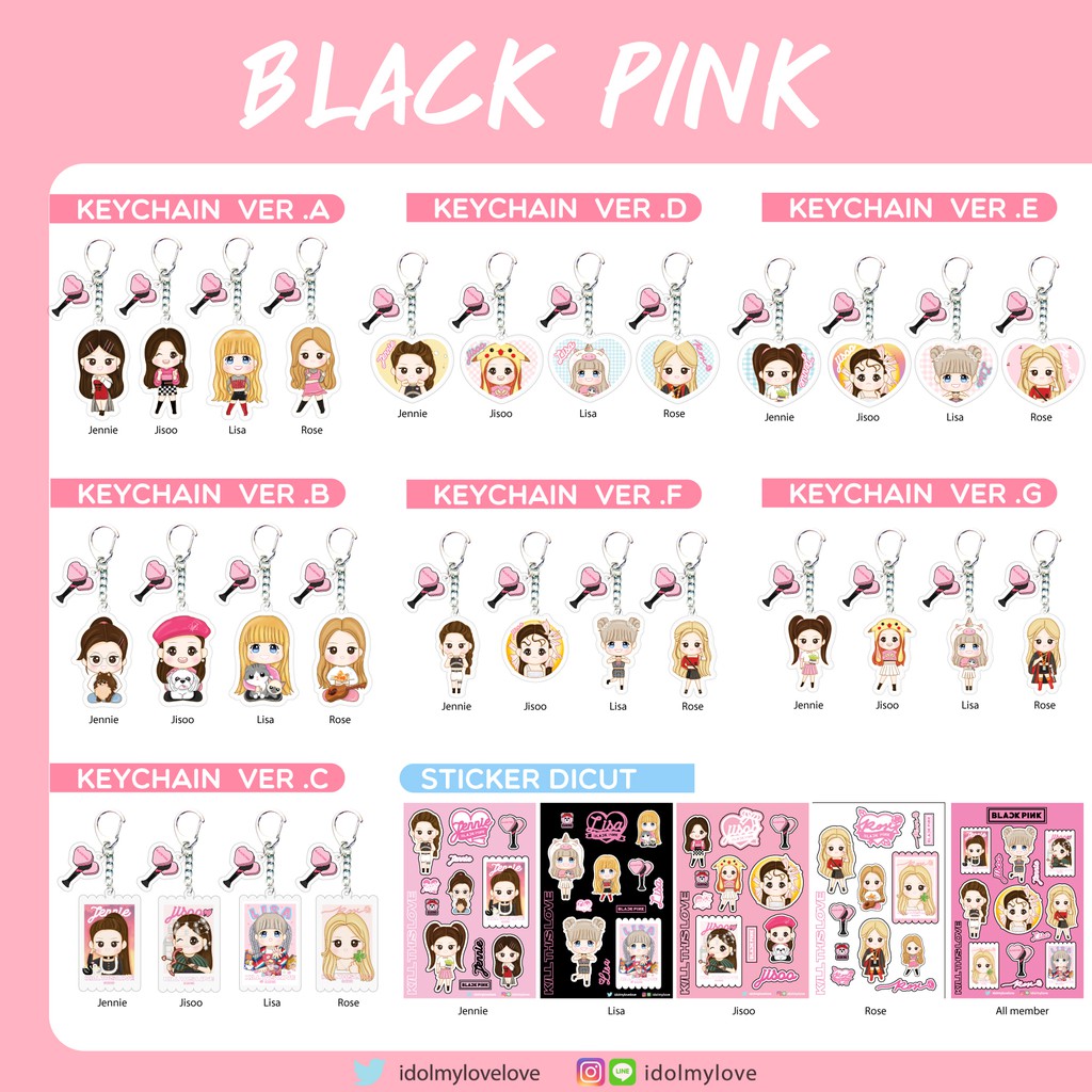 BLACKPINK :  Keychain + PIN FANART