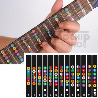 (พร้อมส่ง) สติกเกอร์คอร์ดกีตาร์ fretboard สติ๊กเกอร์โน๊ตสเกลกีตาร์ 12 เฟรท สําหรับกีตาร์โปร่ง กีตาร์ไฟฟ้า