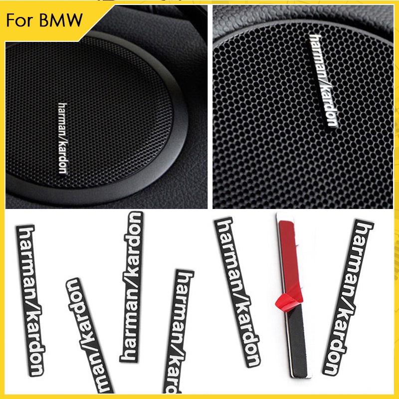 10/5/2/1 ชิ้น สติ๊กเกอร์อลูมิเนียม Harman Kardon Badge สติกเกอร์สำหรับรถยนต์ BMW VW Benz